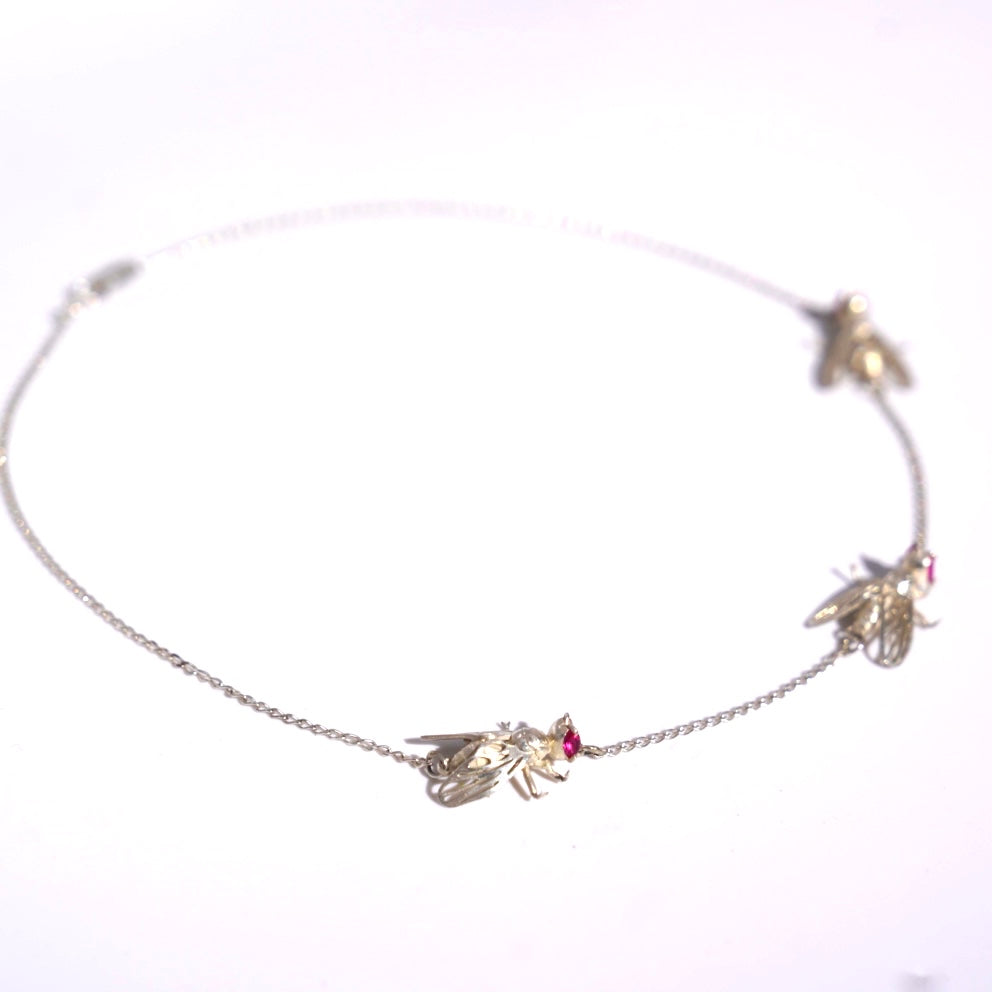 Triple Fruit Fly Necklace
